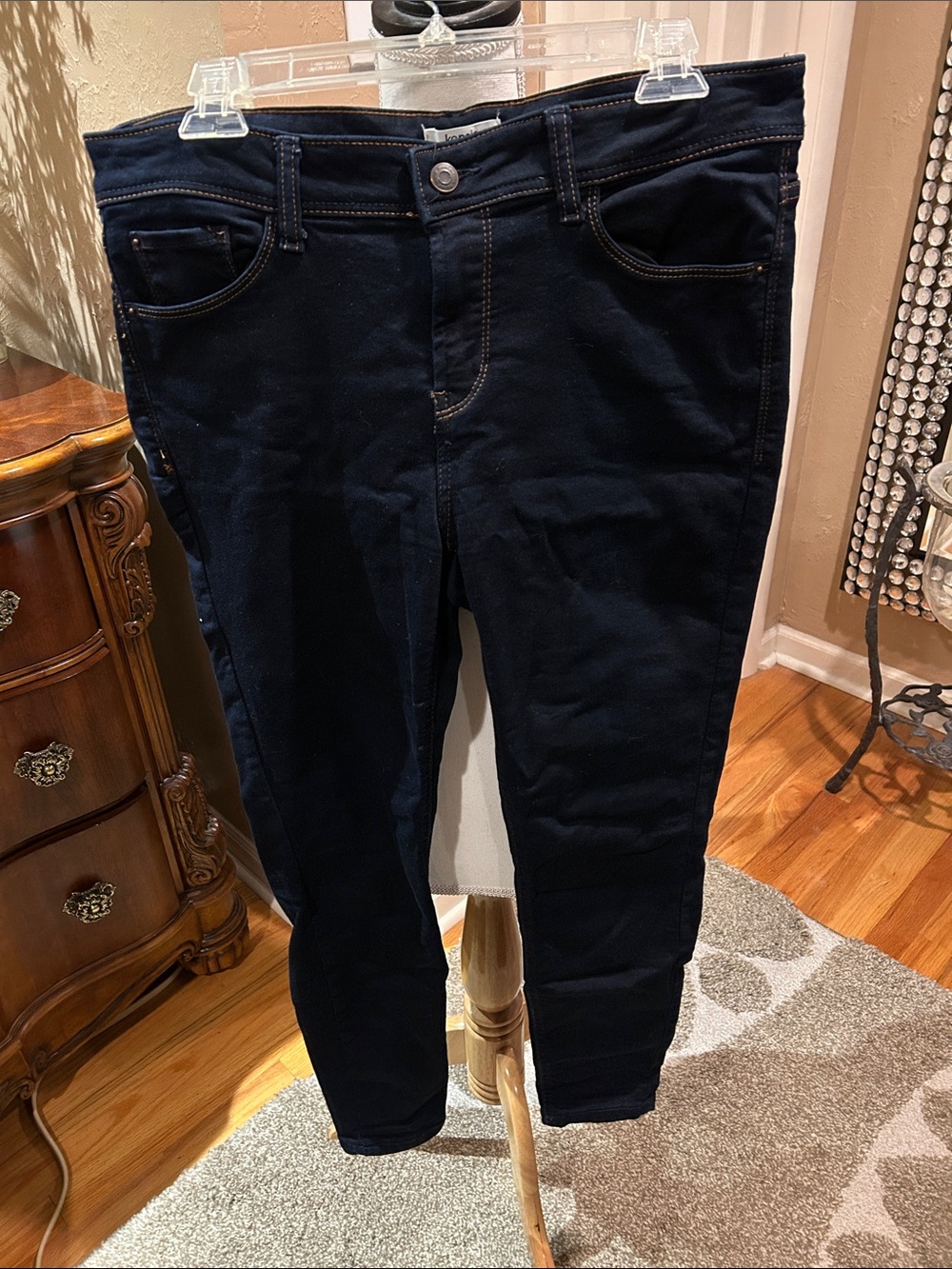 Kensie Women's Navy Skinny Stretch Jeans 8